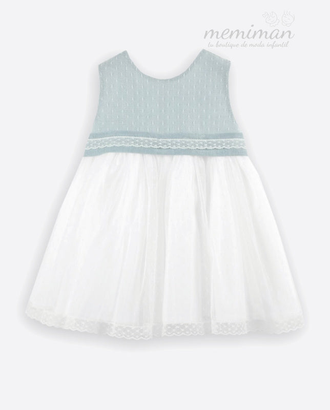 582105 Tüll- und Leinenkleid HOCHZEIT/FESTLICHKEITEN