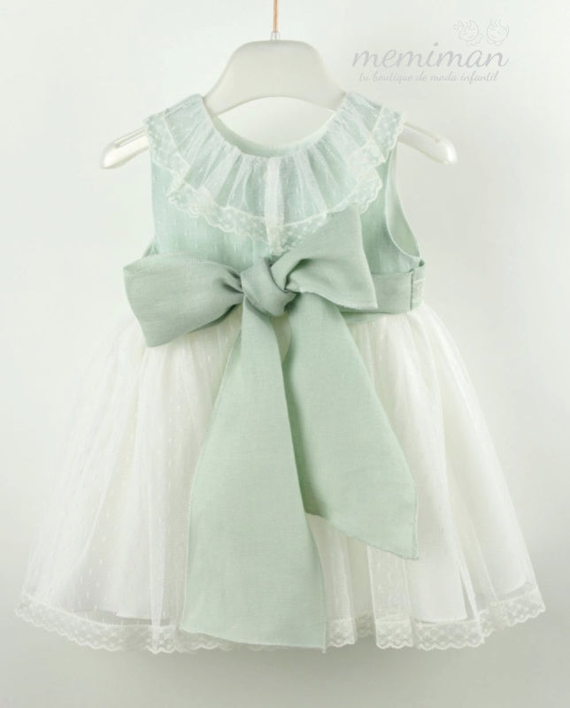 582105 Vestido tul y lino ARRAS/CEREMONIA