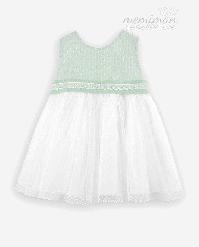 582105 Tüll- und Leinenkleid HOCHZEIT/FESTLICHKEITEN