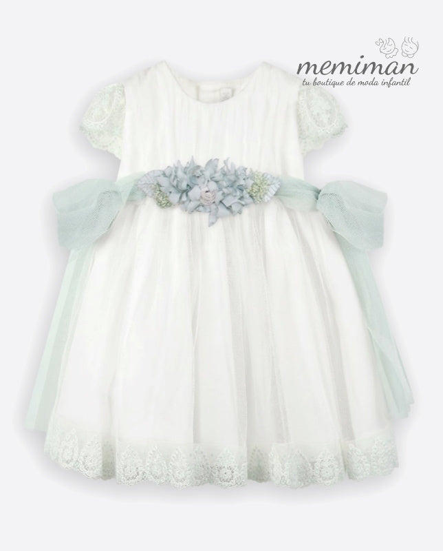 582107 Vestido de bebé em tule e rendas PARA ARRAS/CERIMÓNIA