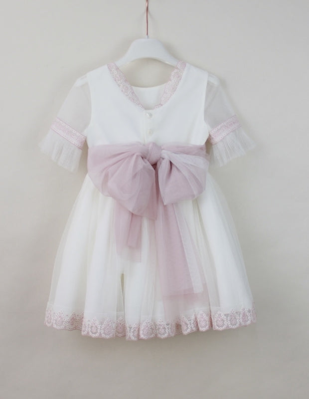 582407MF Vestido tul puntillas ARRAS/CEREMONIA