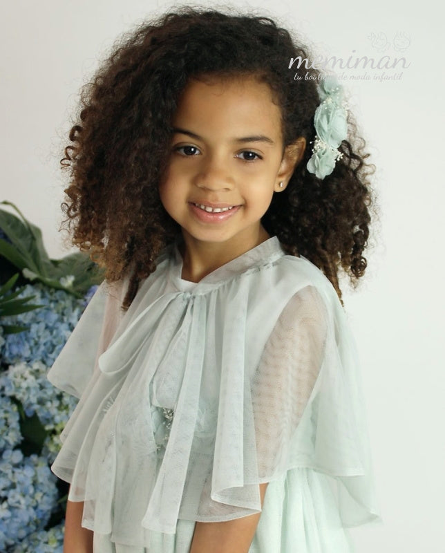 190450H Mantellina in tulle per bambina