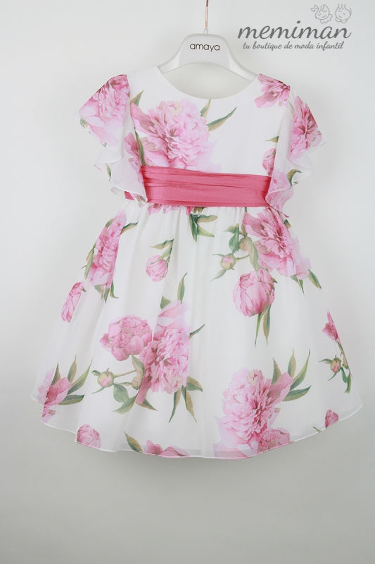 584410 Kinder-/Junior-Kleid aus Georgette