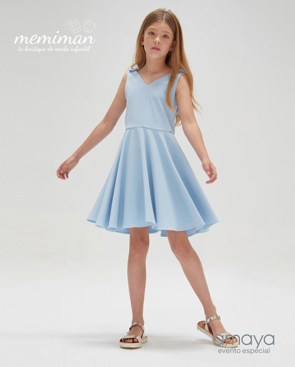 584621 Junior-Kleid aus doppellagigem Stoff