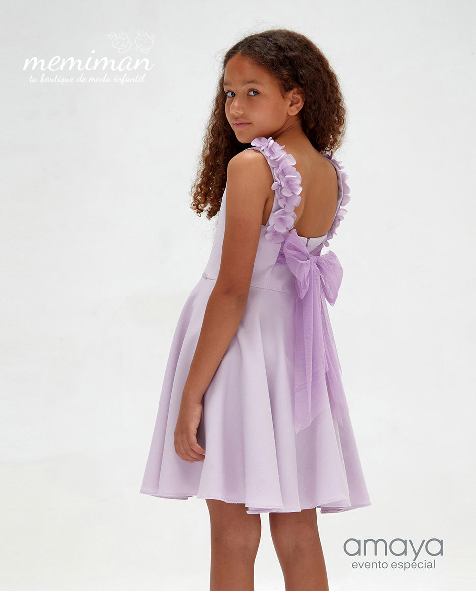 584621 Junior-Kleid aus doppellagigem Stoff