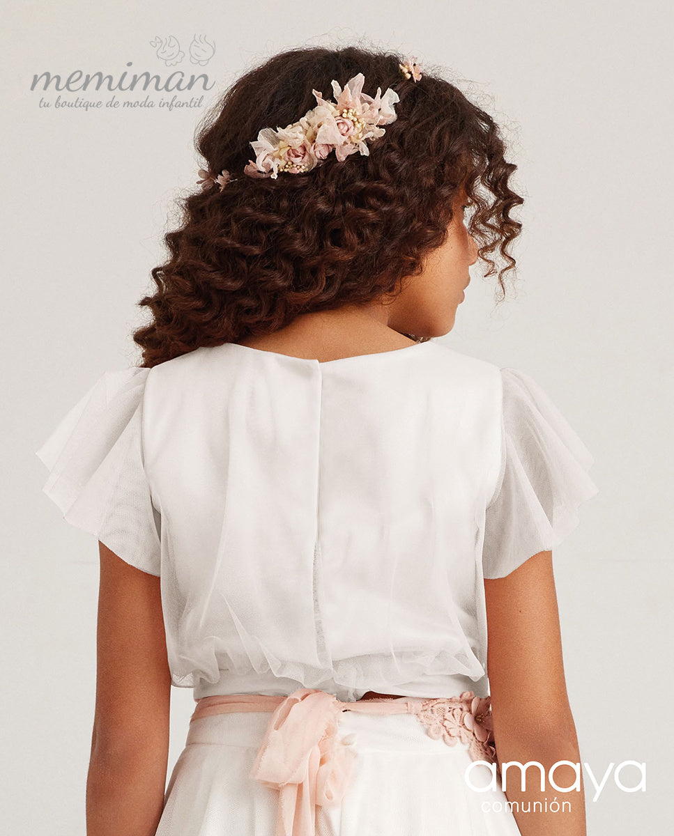 616040 Camicetta in tulle comunione