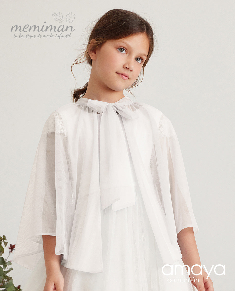 588800H Cape à capuche en tulle