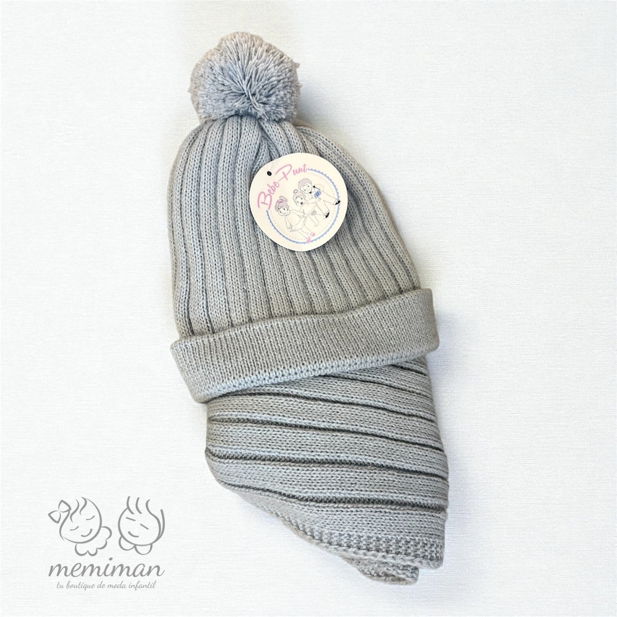 24732 Gorro e Cachecol Canelado