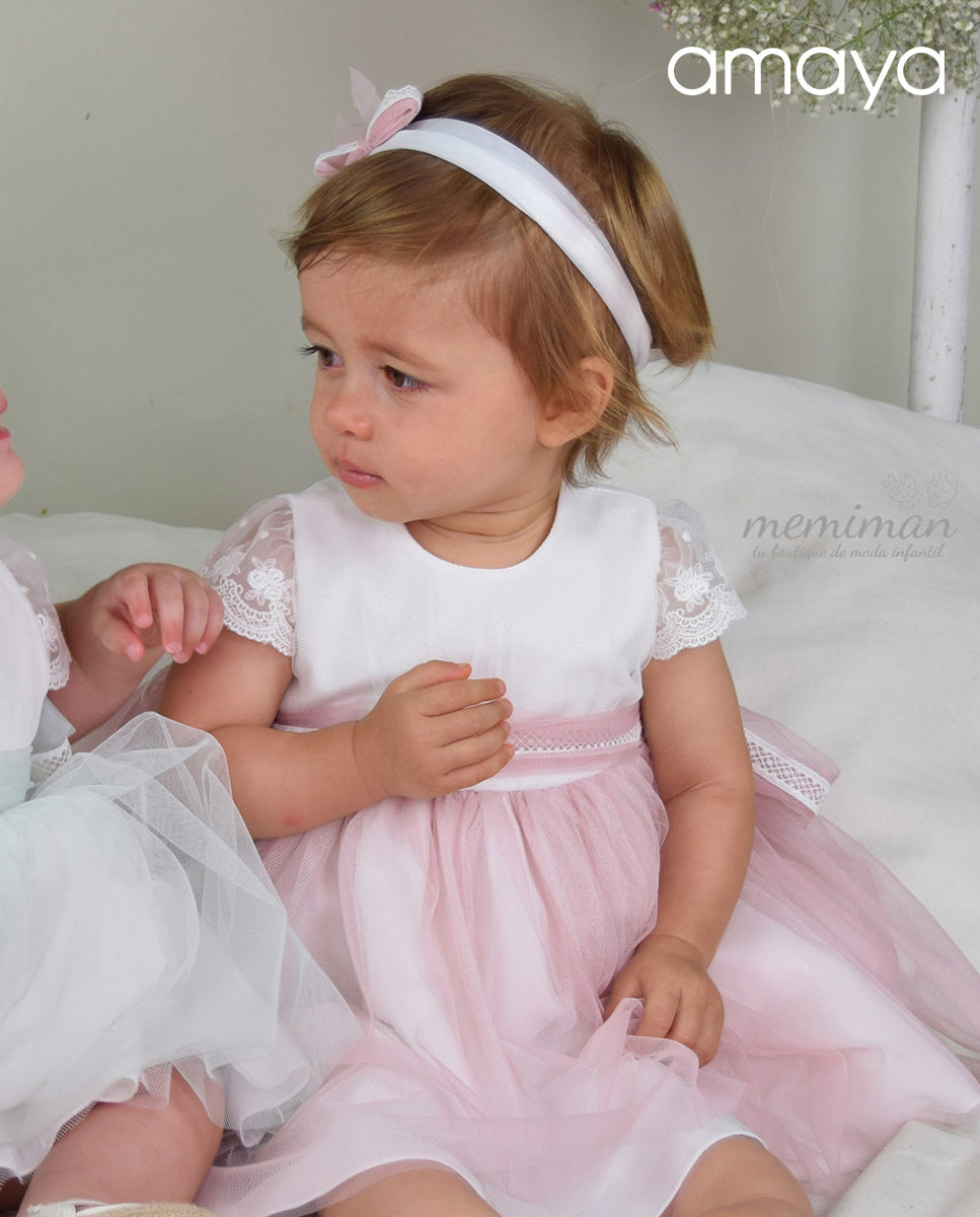 612101 Babykleid Tüll mit kleinen Ärmeln