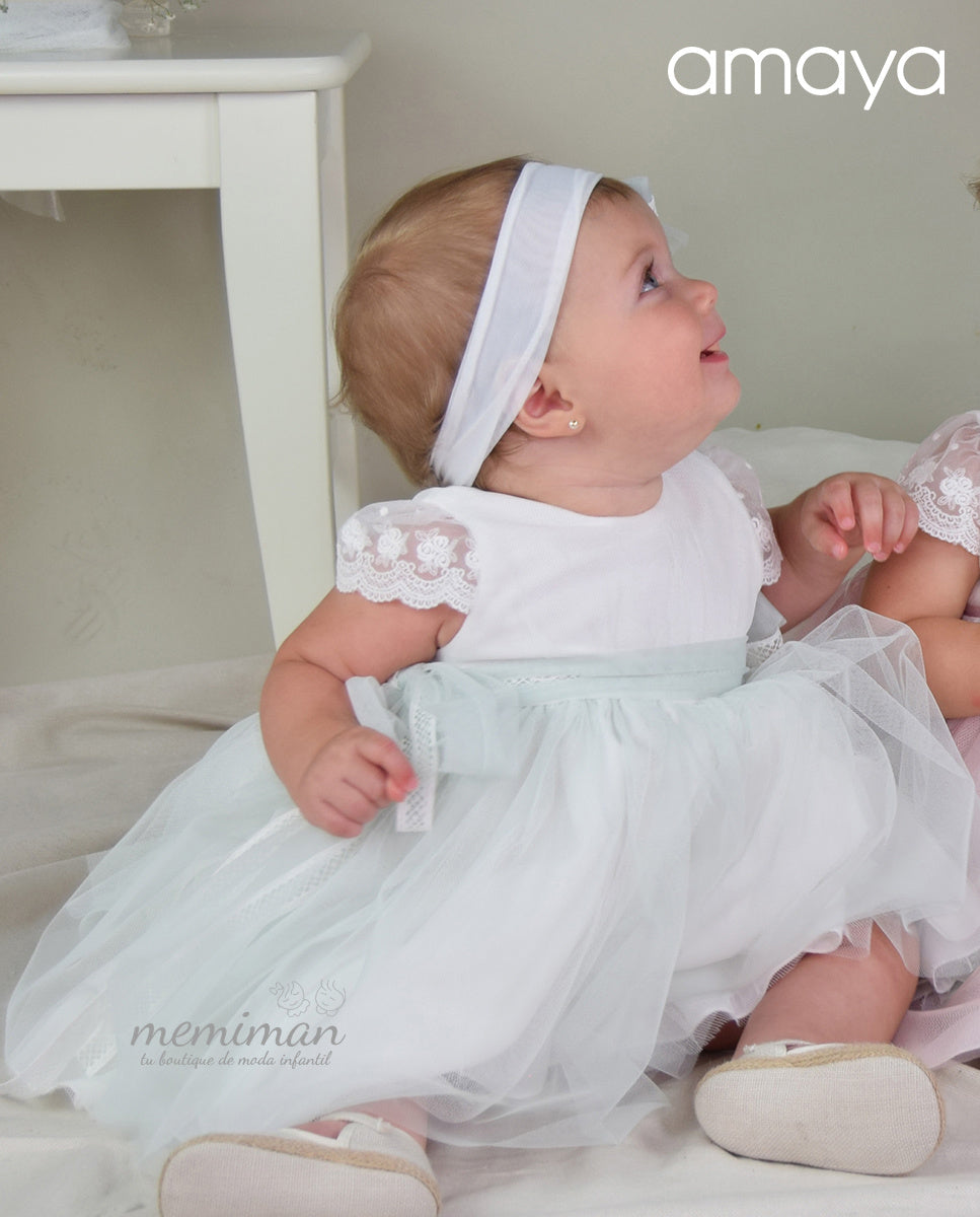 612101 Babykleid Tüll mit kleinen Ärmeln