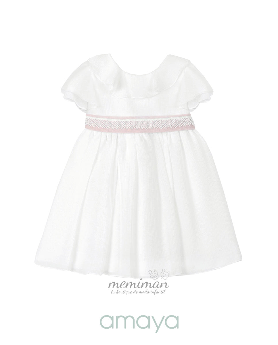 612108 Vestido Bebé Gaze Gofrada