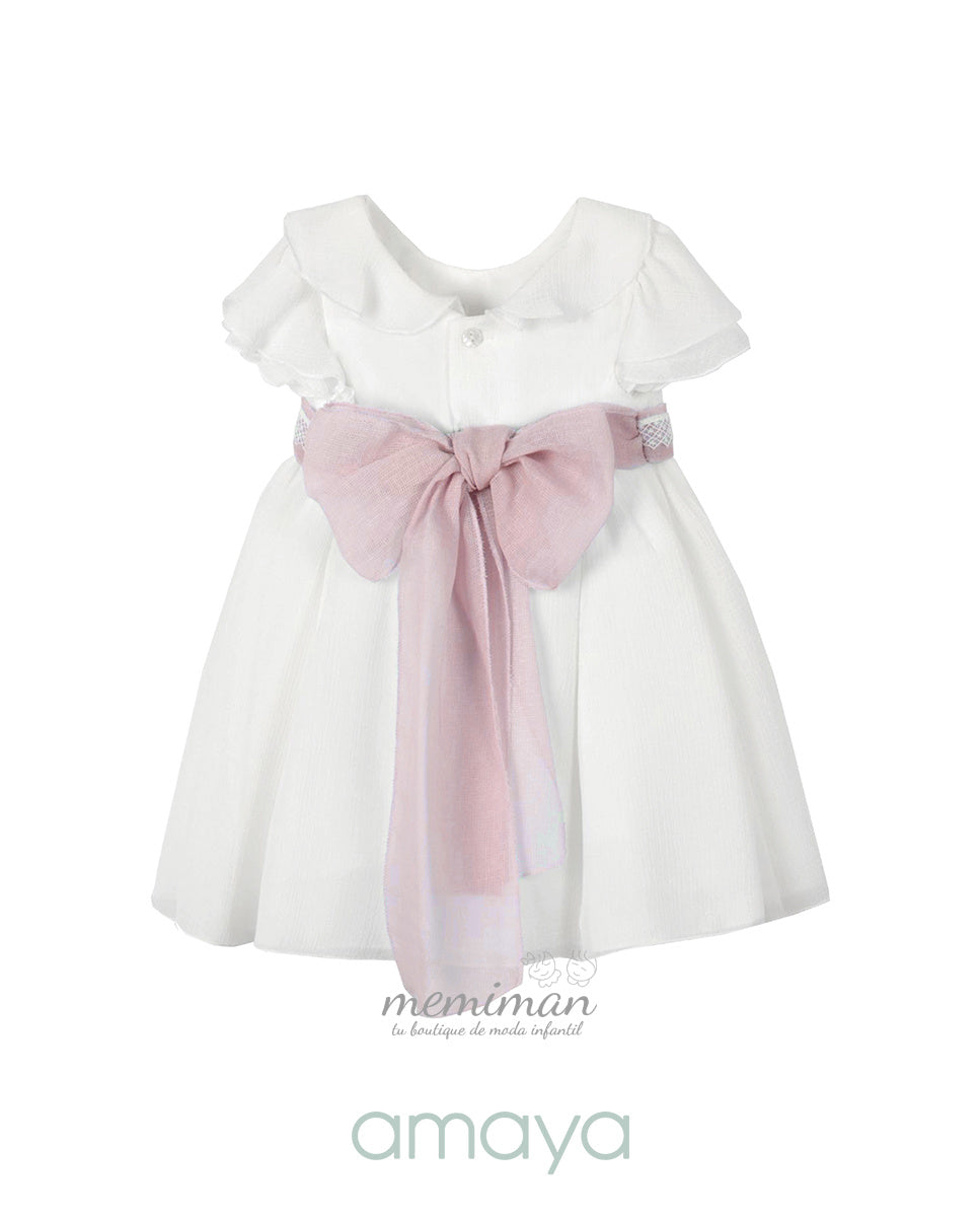 612108 Vestido Bebé Gaze Gofrada