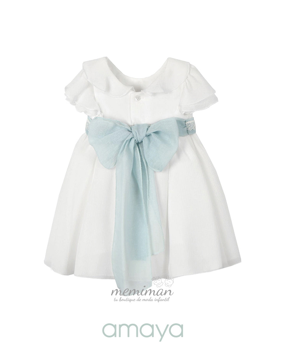 612108 Vestido Bebé Gasa Gofrada