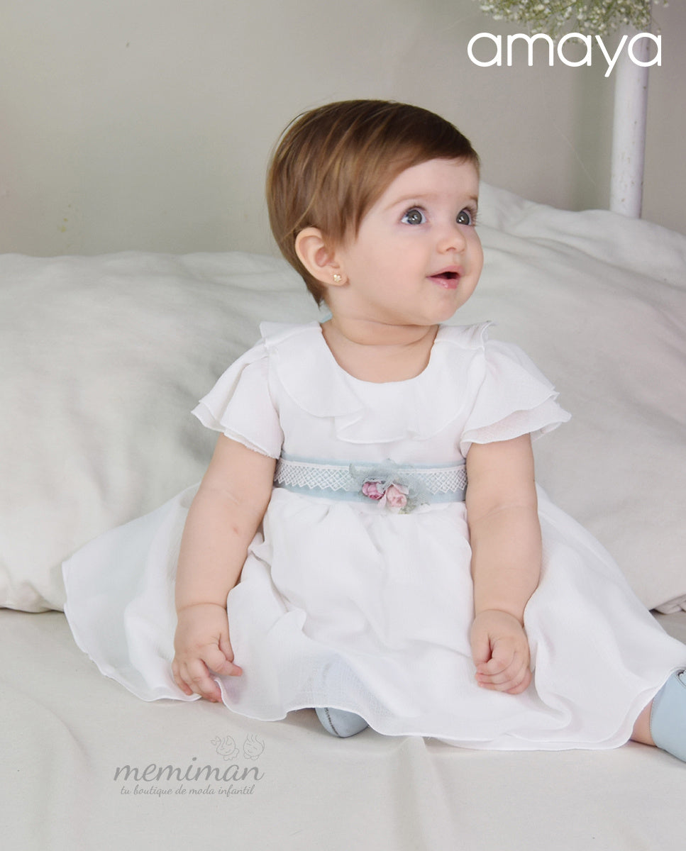 612108 Vestido Bebé Gaze Gofrada