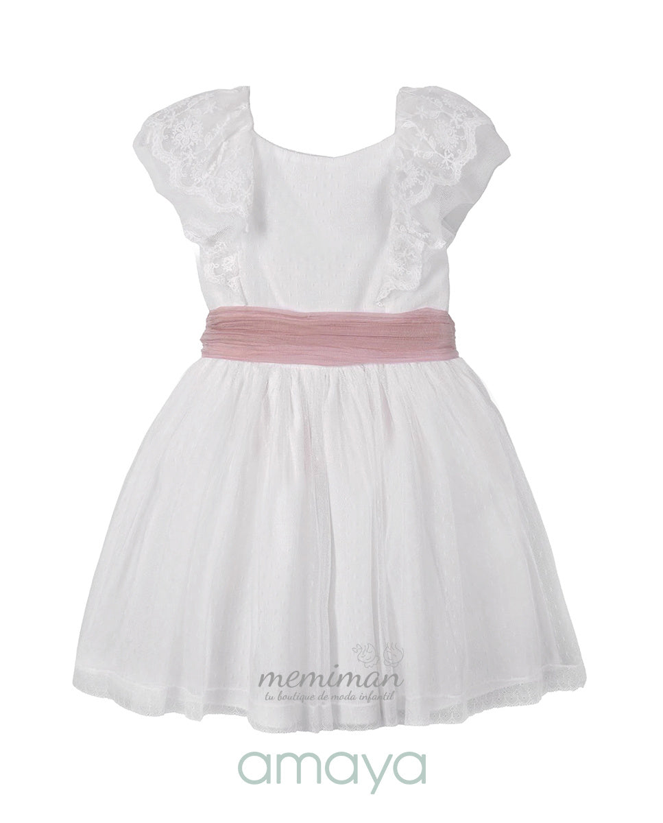 612402 Vestido de Criança Tule Plumeti