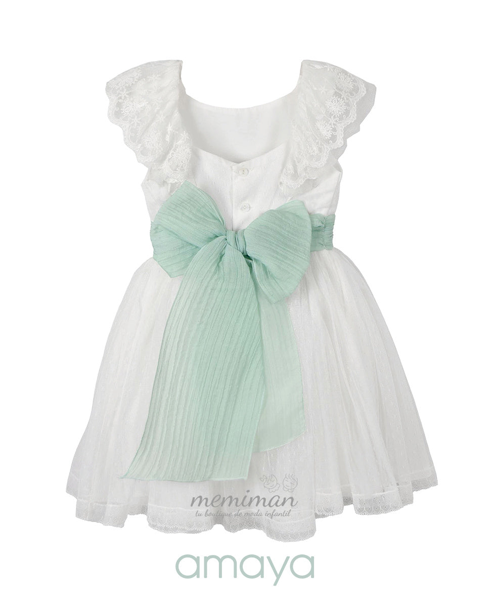 612402 Vestido Infantil Tul Plumeti