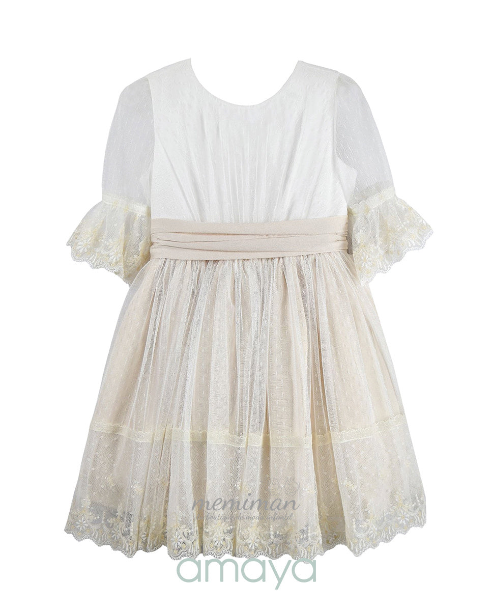 612404MD Vestido de Criança Tule Plumeti