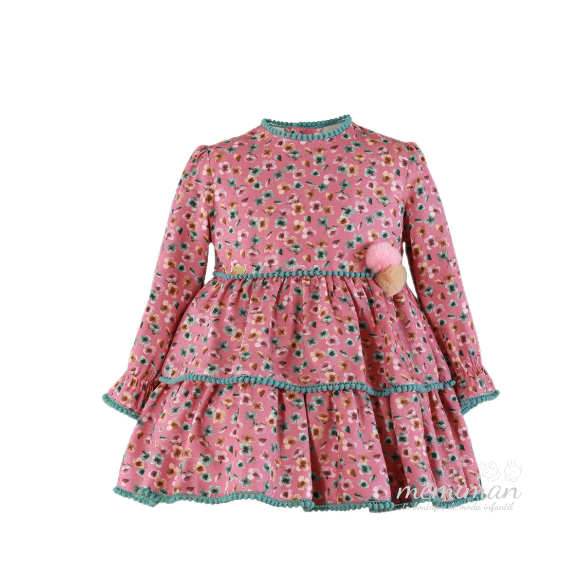 34-0616-V Vestito bambina fiori