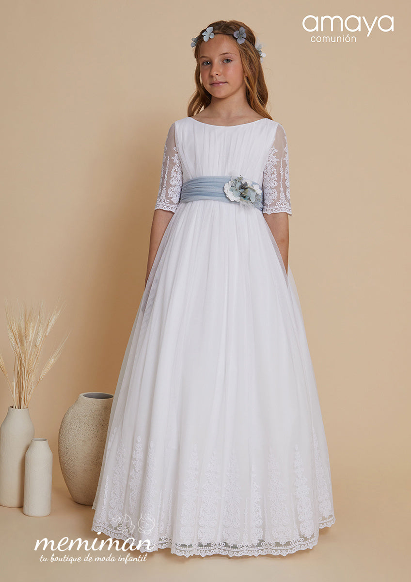 617022MD Vestido comunión manga al codo – memiman