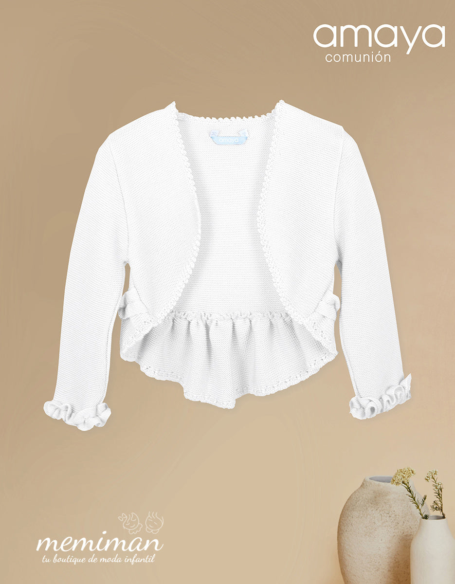 190484H Bolero de comunhão em malha