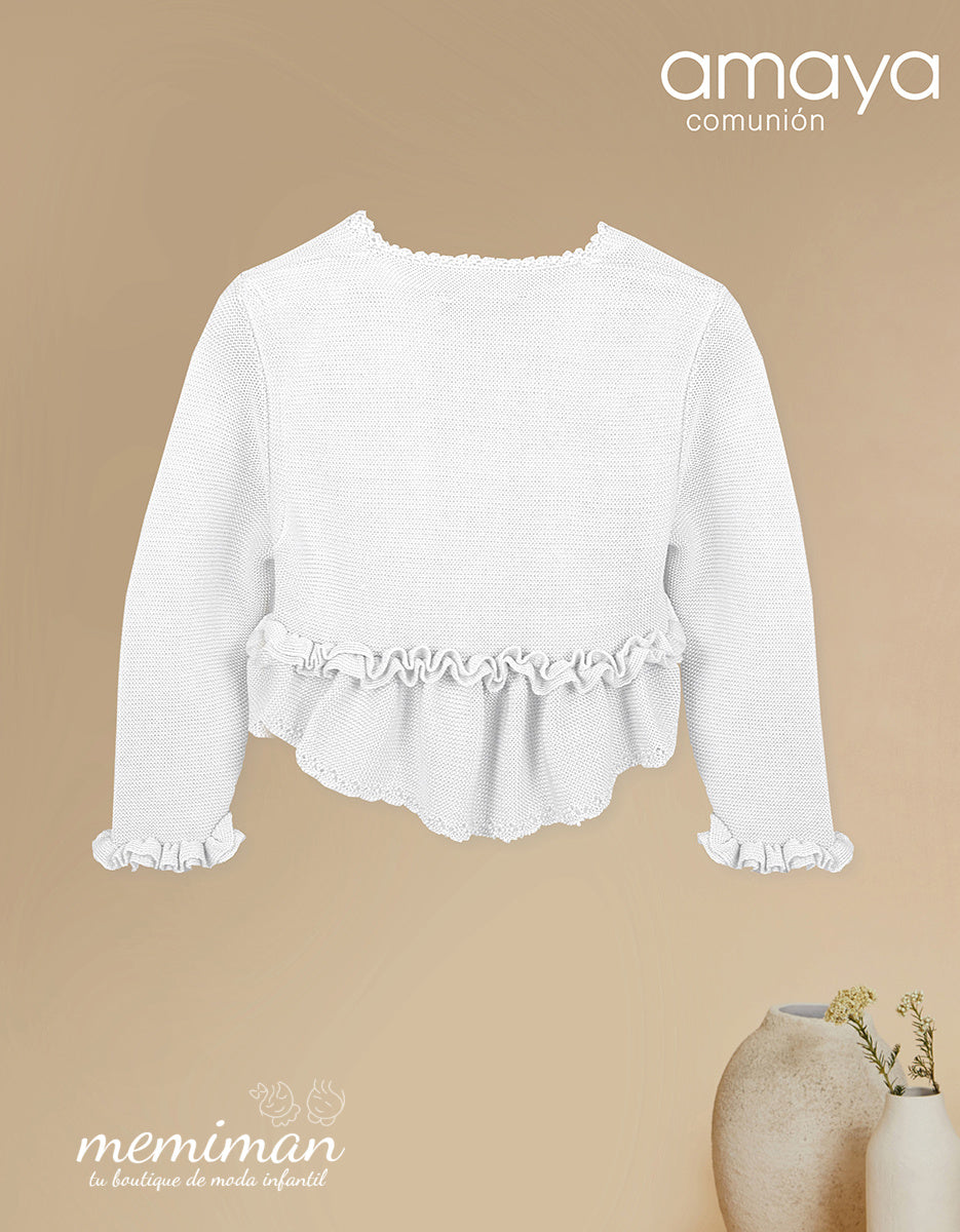 190484H Bolero de comunhão em malha