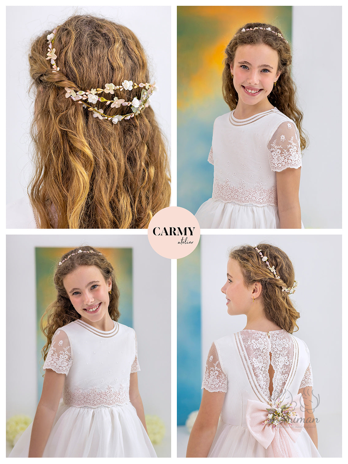 6204 Abito da Comunione in Organza Opaca