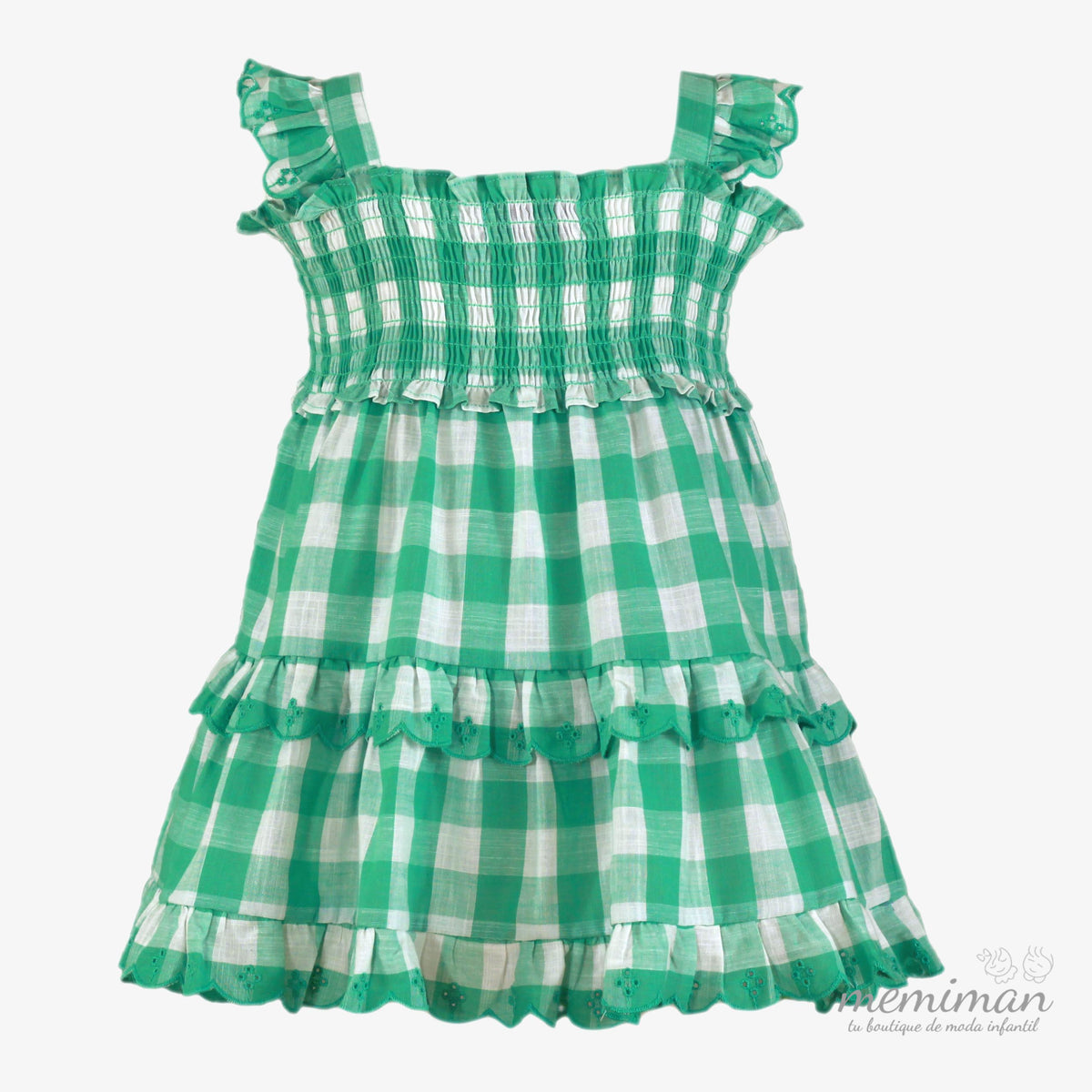 37-0628-V Vestito Bambina a Quadri