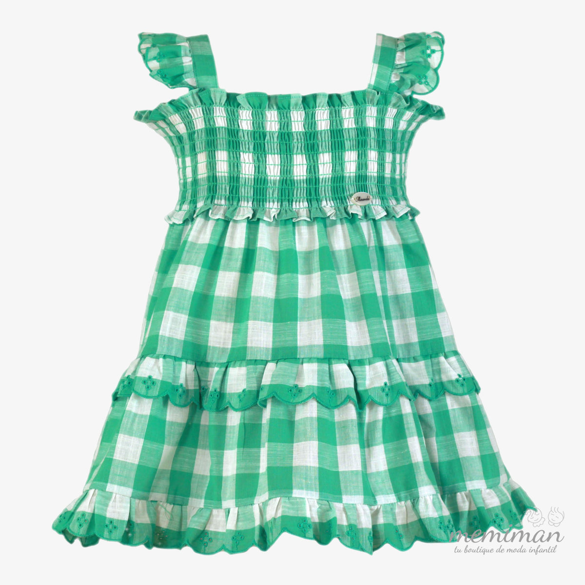37-0628-V Vestito Bambina a Quadri