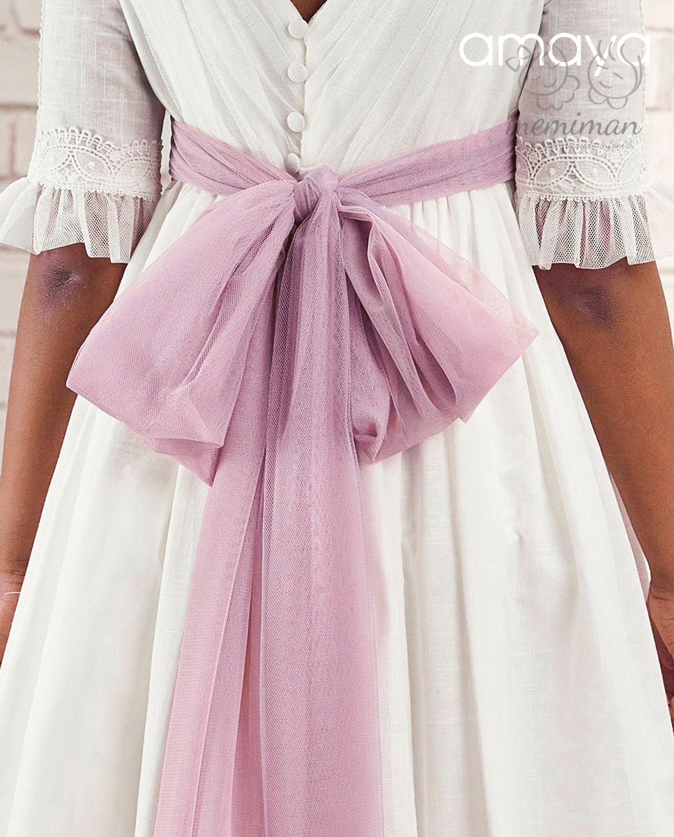 637049LZ Fiocco in tulle combinato