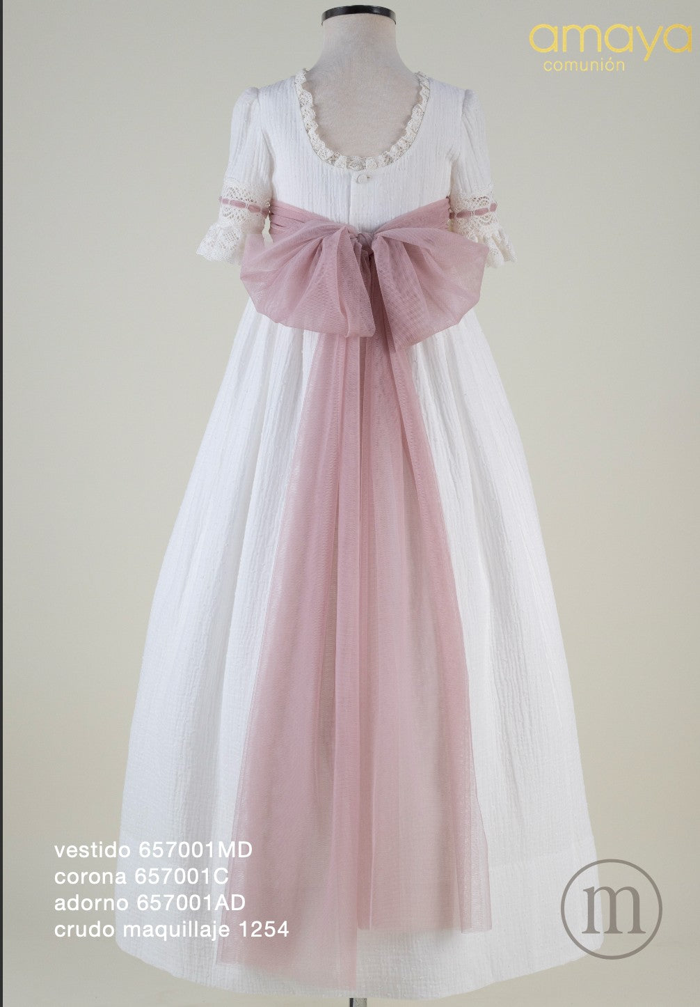 657001MD Abito da Comunione in chiffon
