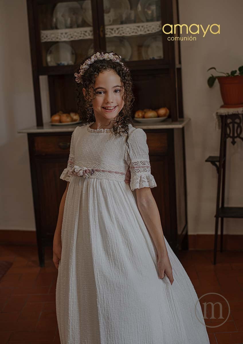 657001MD Abito da Comunione in chiffon