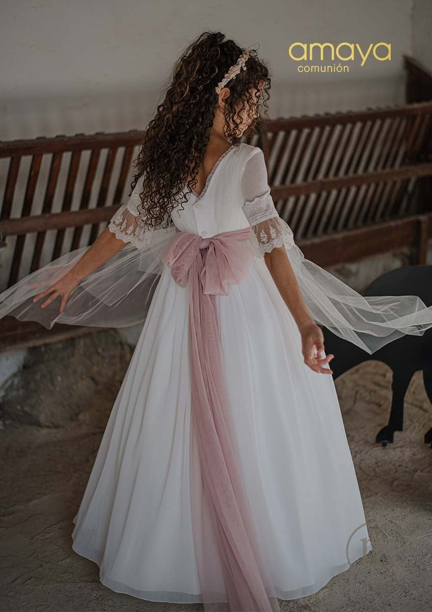 657002MD Vestido de Comunhão em Bumbula