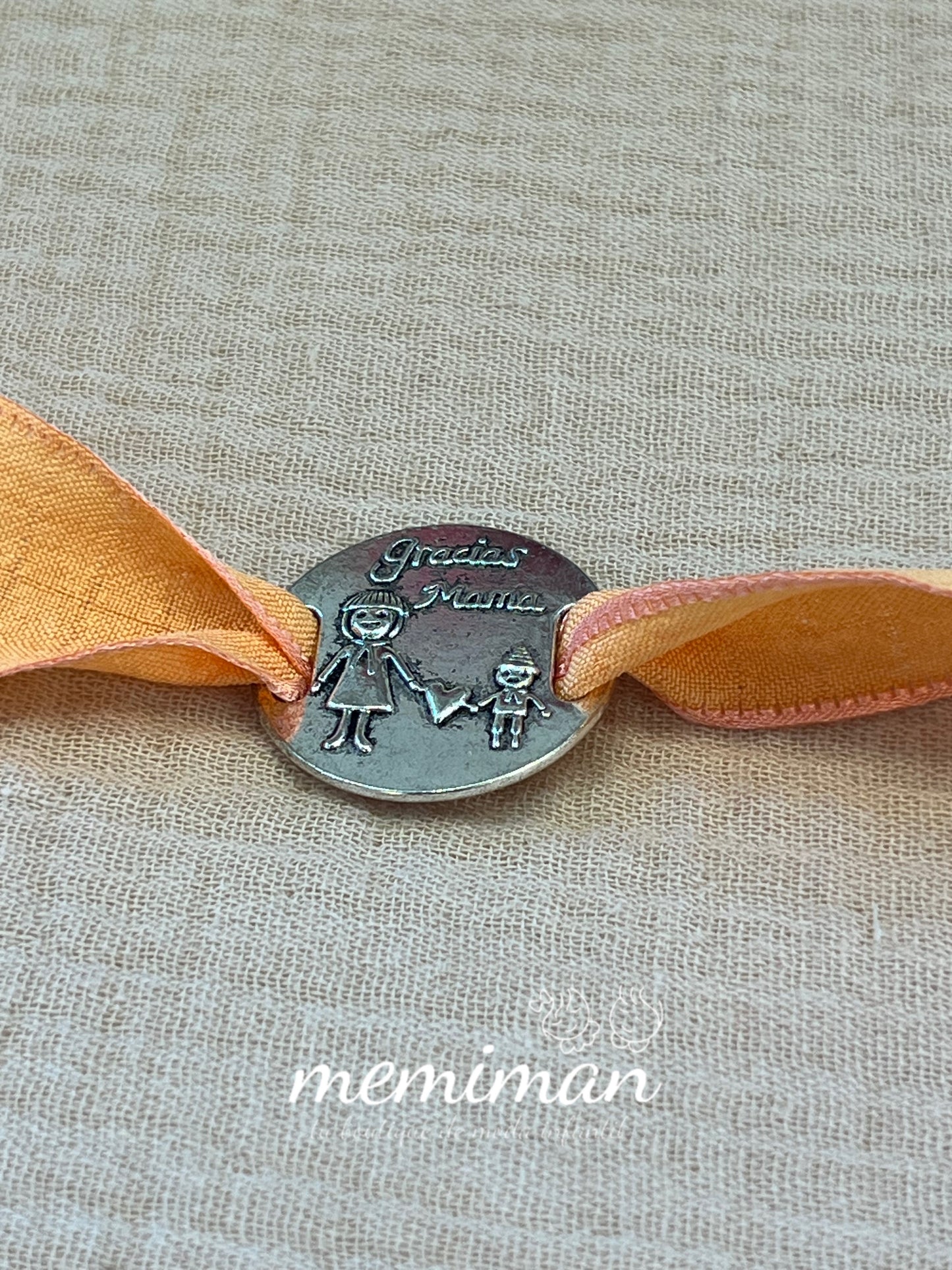 THANK YOU MOM ethnic ribbon bracelet