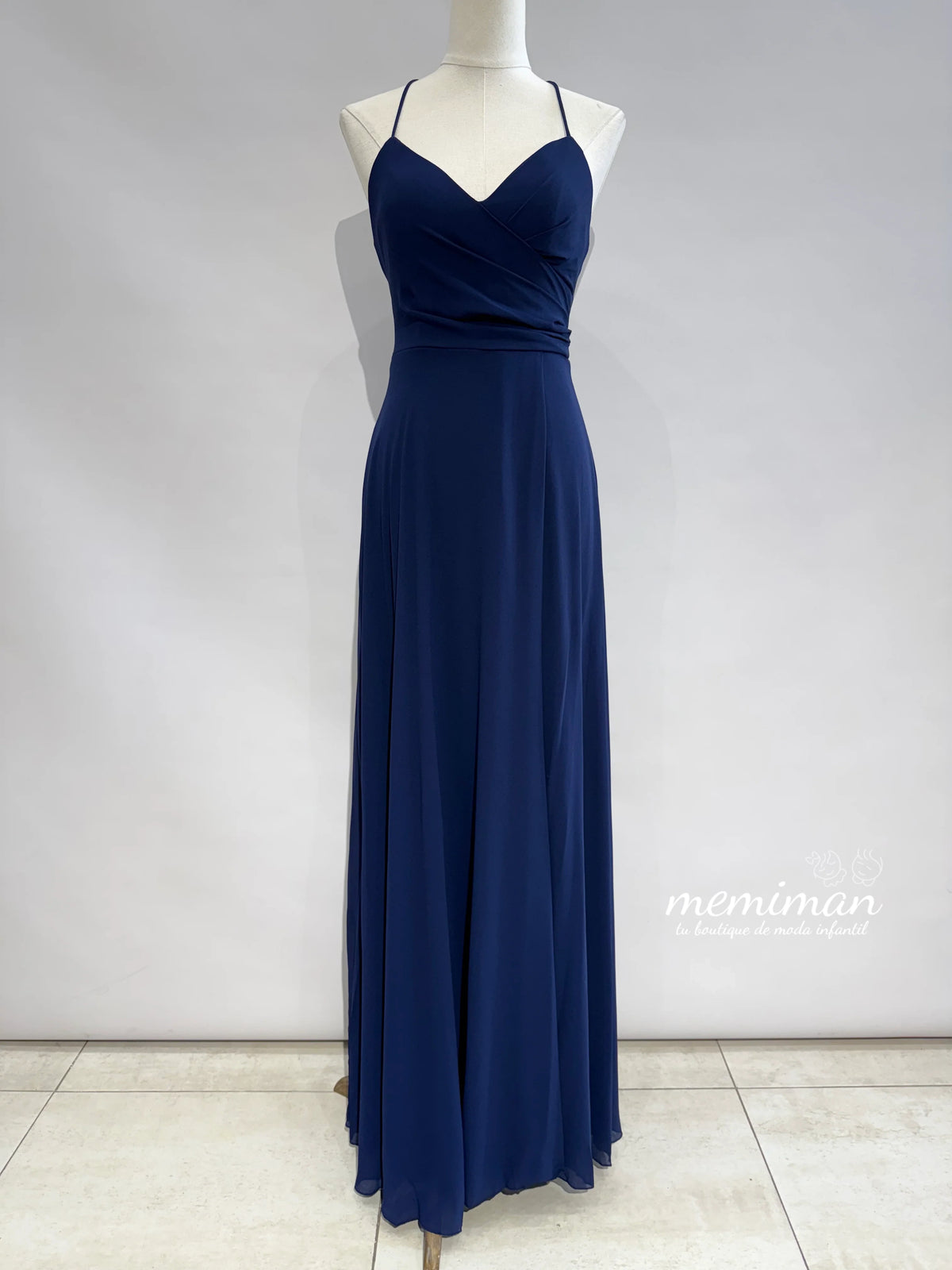 M8995 Vestido Comprido de Musselina