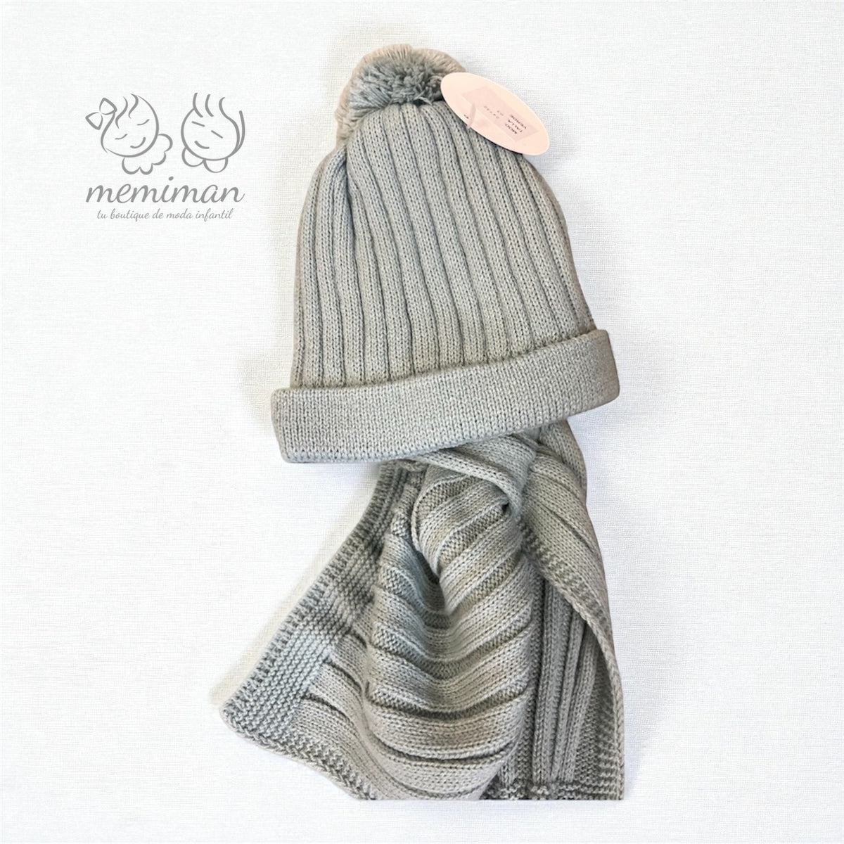 24732 Gorro e Cachecol Canelado