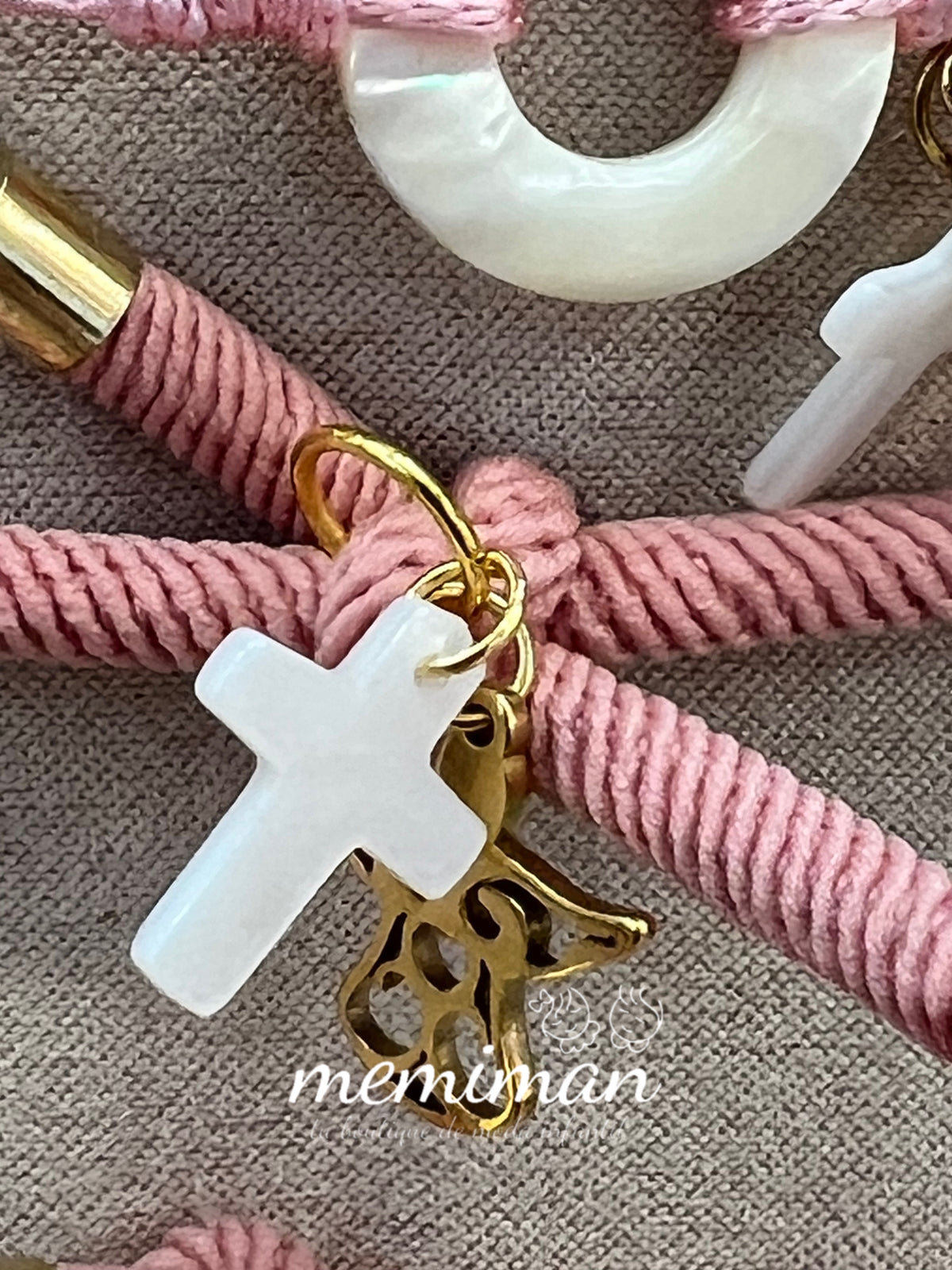 Bracciale ELASTICO Dettagli in Acciaio e Madreperla