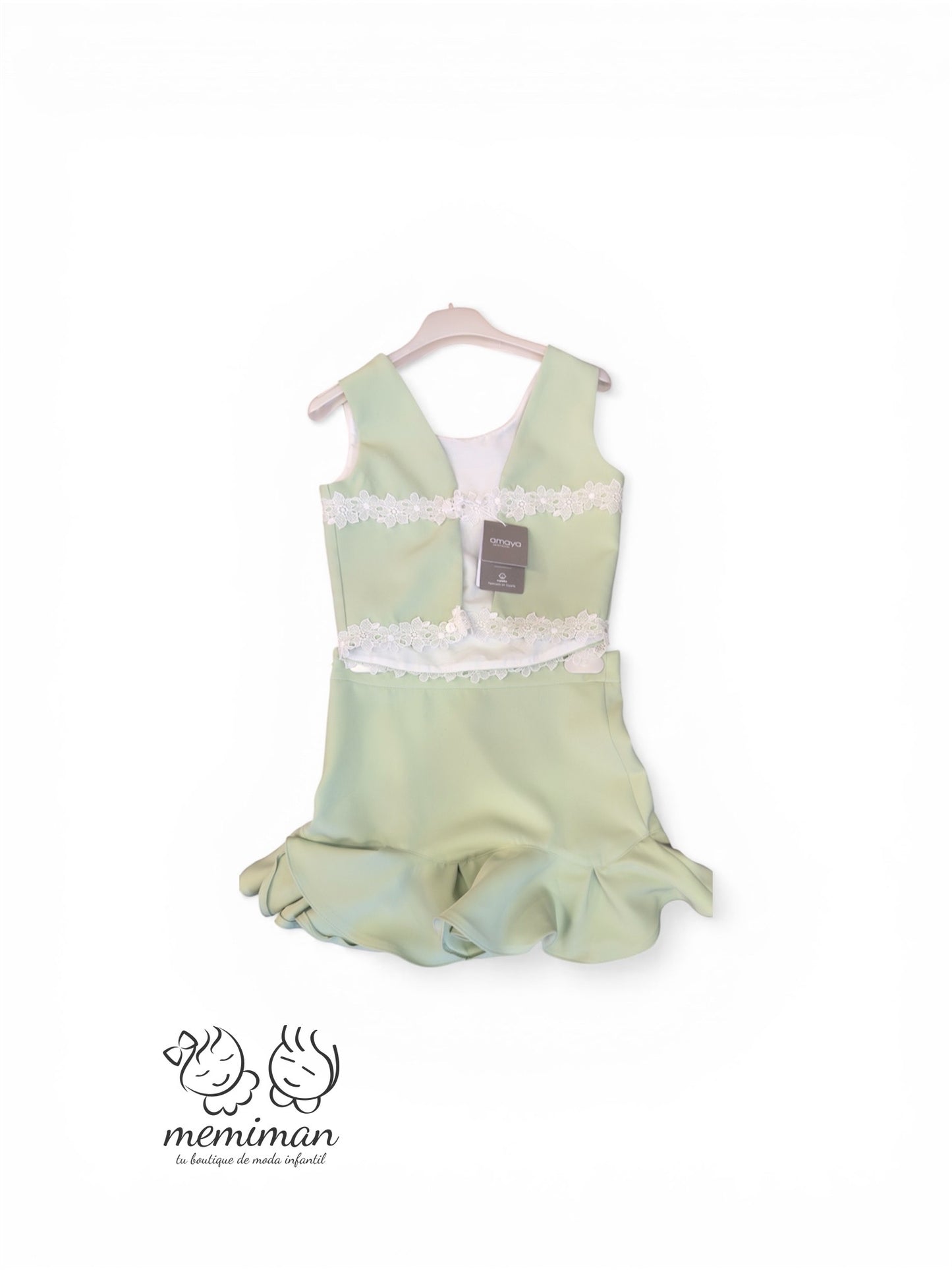 634646 Conjunto Falda Guipur