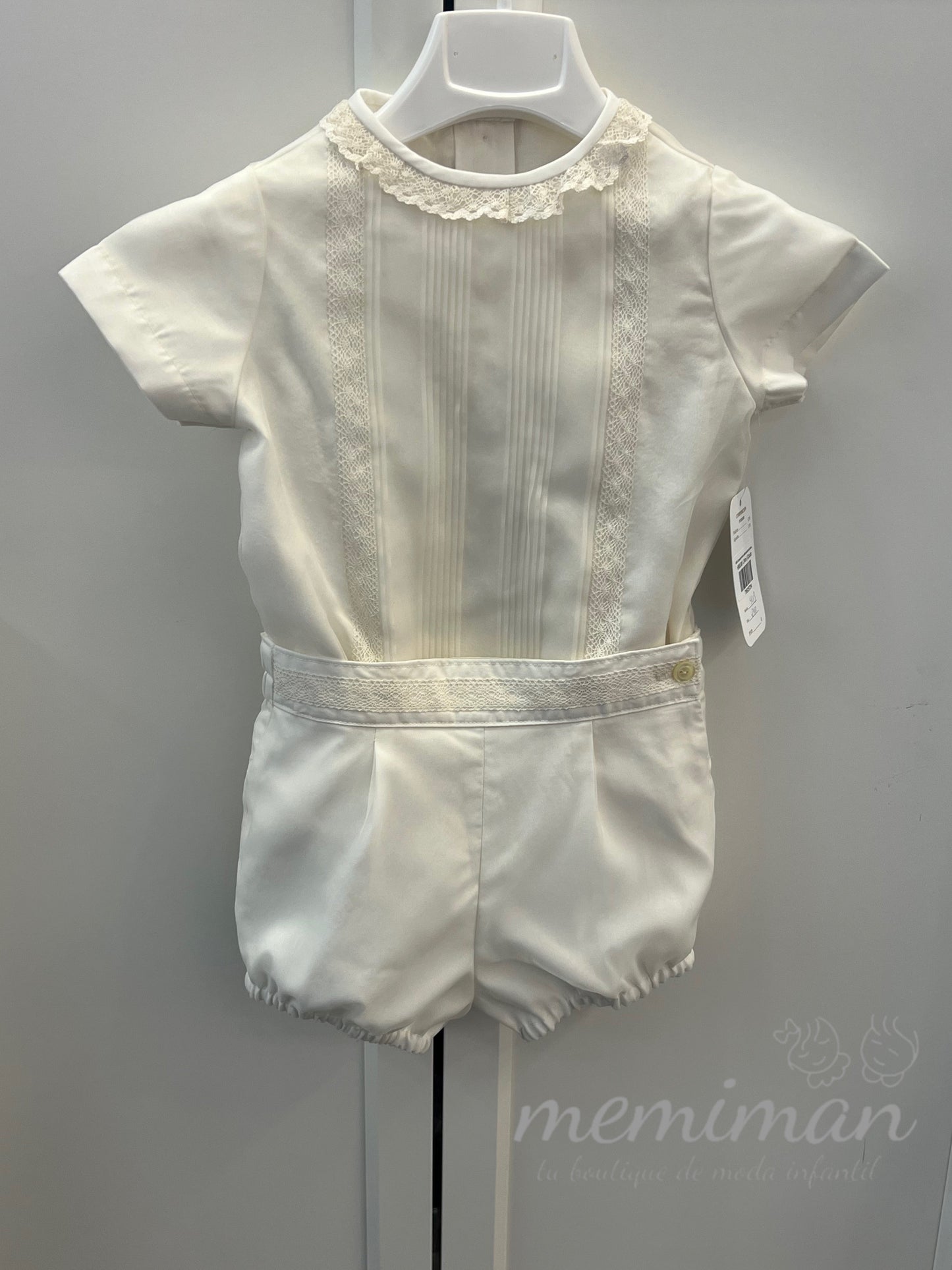 40B Conjunto niño cuello caja dos piezas organza