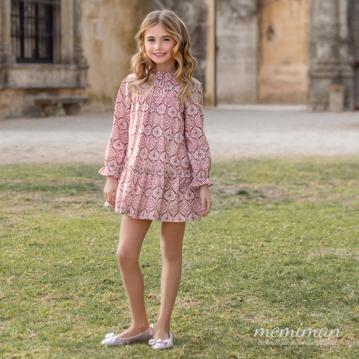 36-0302-V Vestito bambina stampato