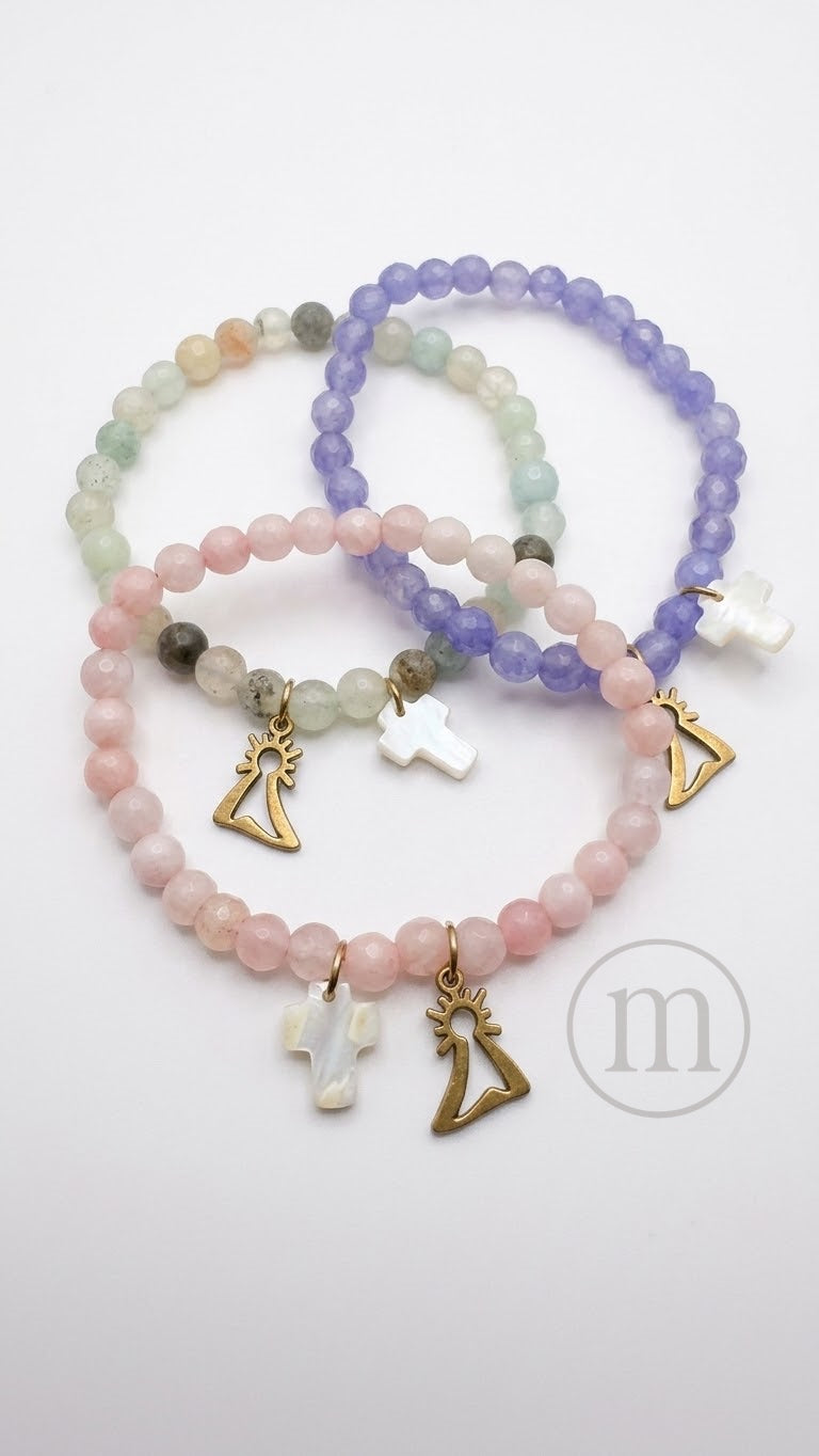 CRISTAL Pulsera bolas de cristal