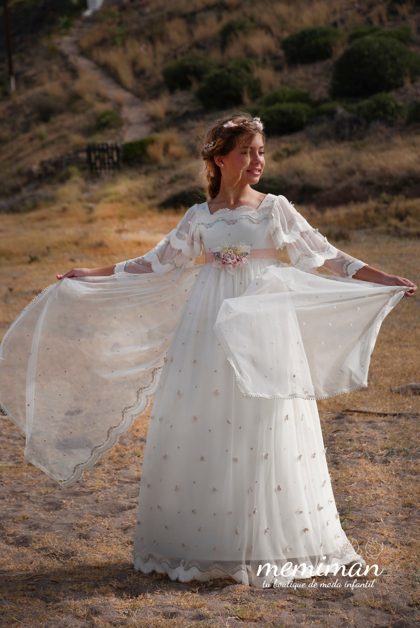 FLOW Vestido comunión TUL MARIPOSAS (OUTLET)