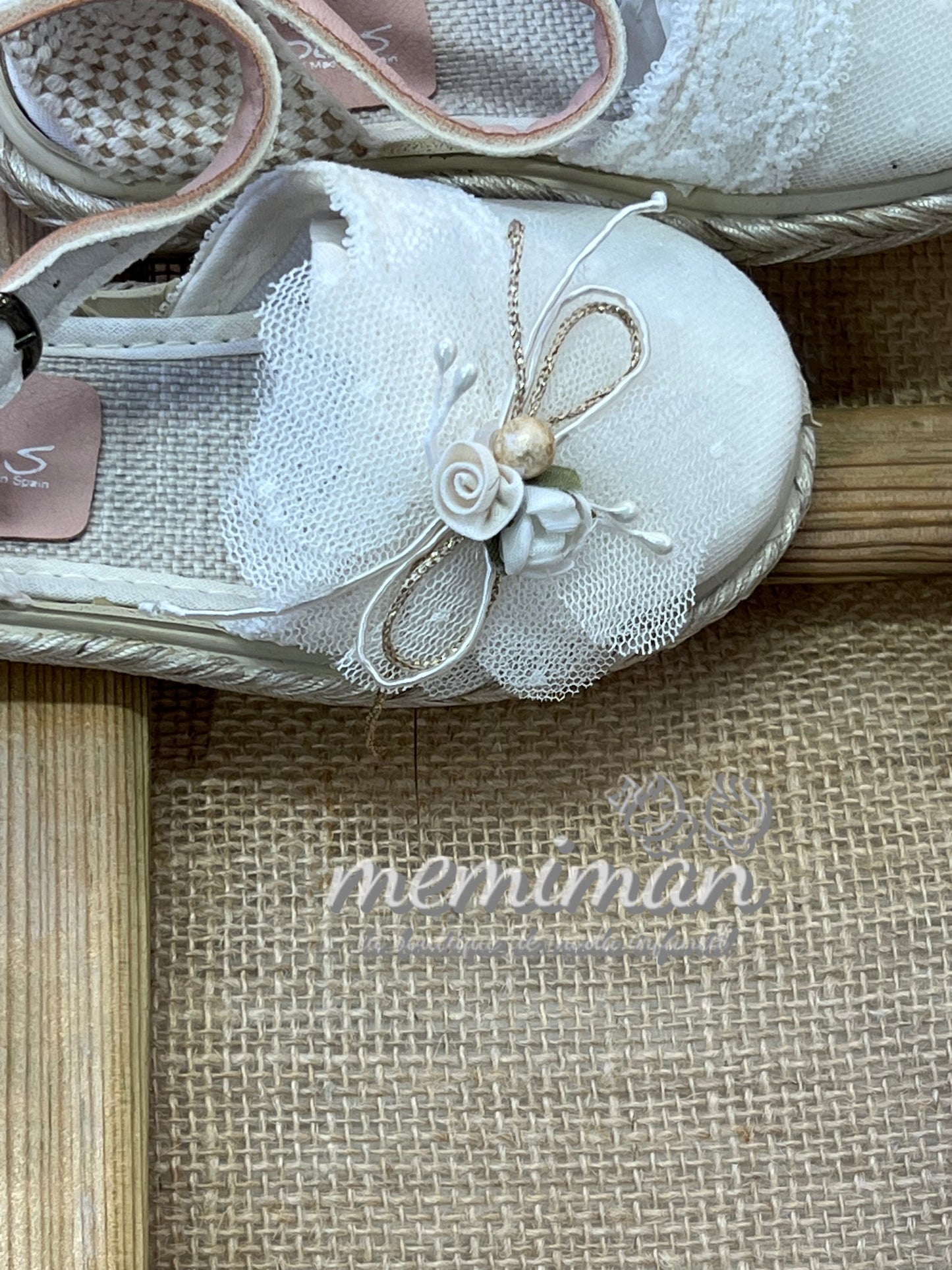 3PUPLCRU-07 Plumeti Flower Lace Espadrille