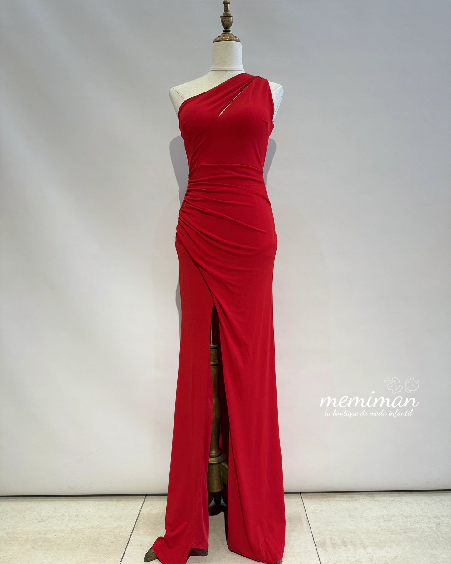 JR2213 Vestido Comprido em Crepe Elástico