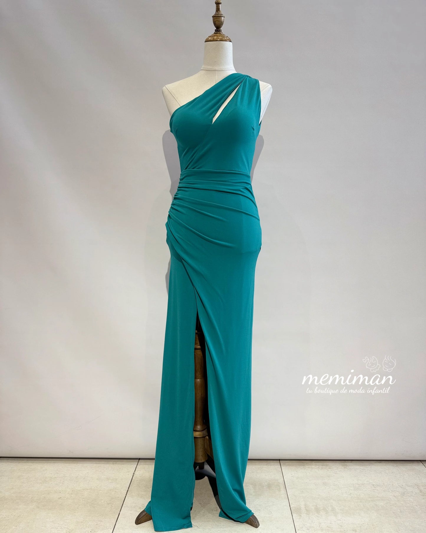 JR2213 Vestido Comprido em Crepe Elástico