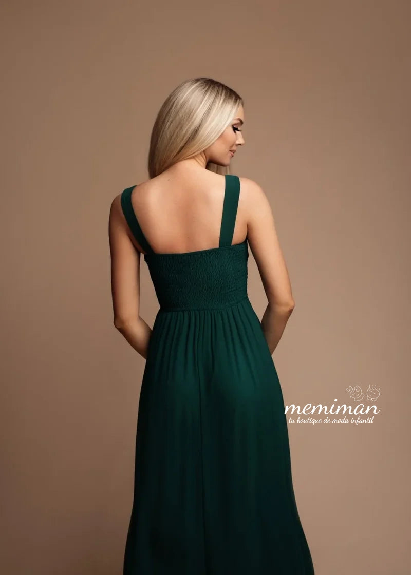 Robe longue en mousseline de soie R1465