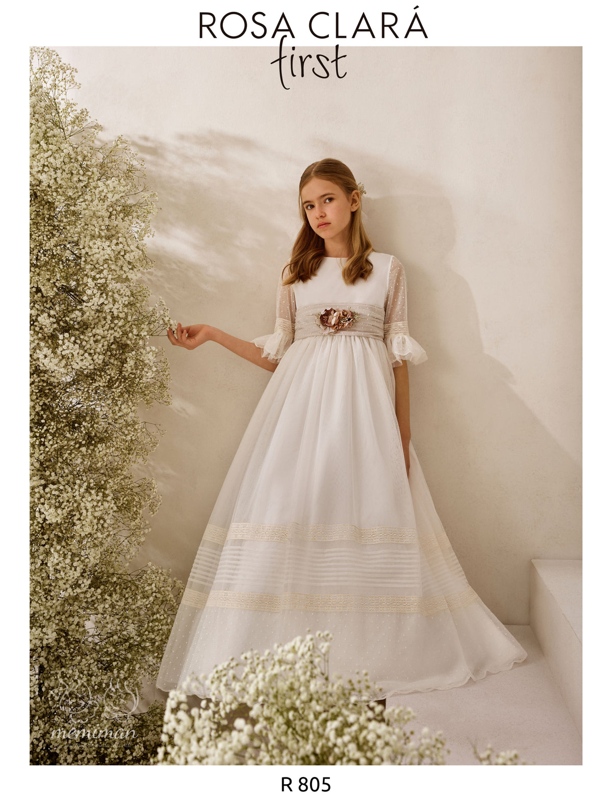 R805 Abito da Comunione in tulle