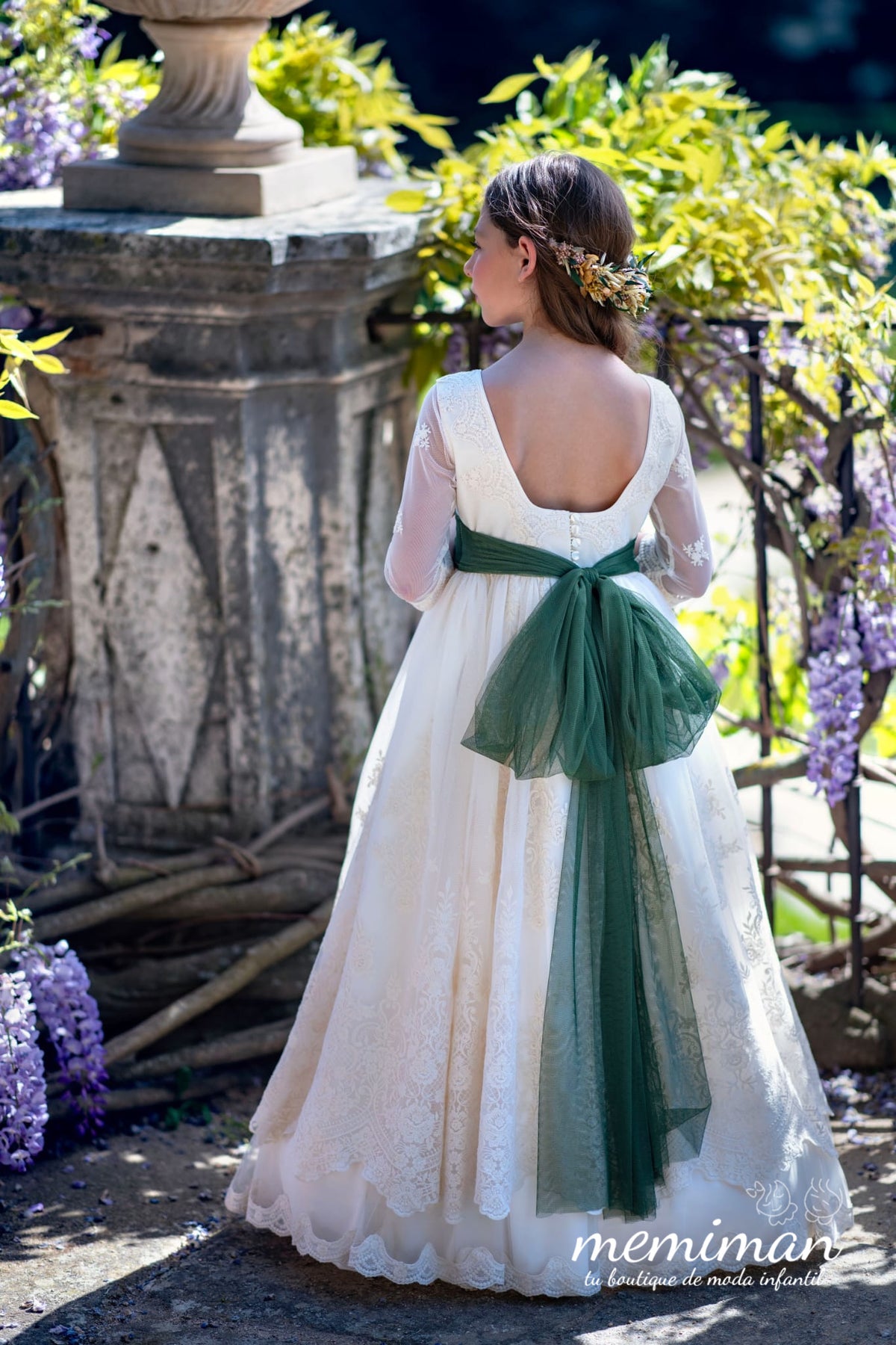 Robe de communion en tulle brodé NEMESIS