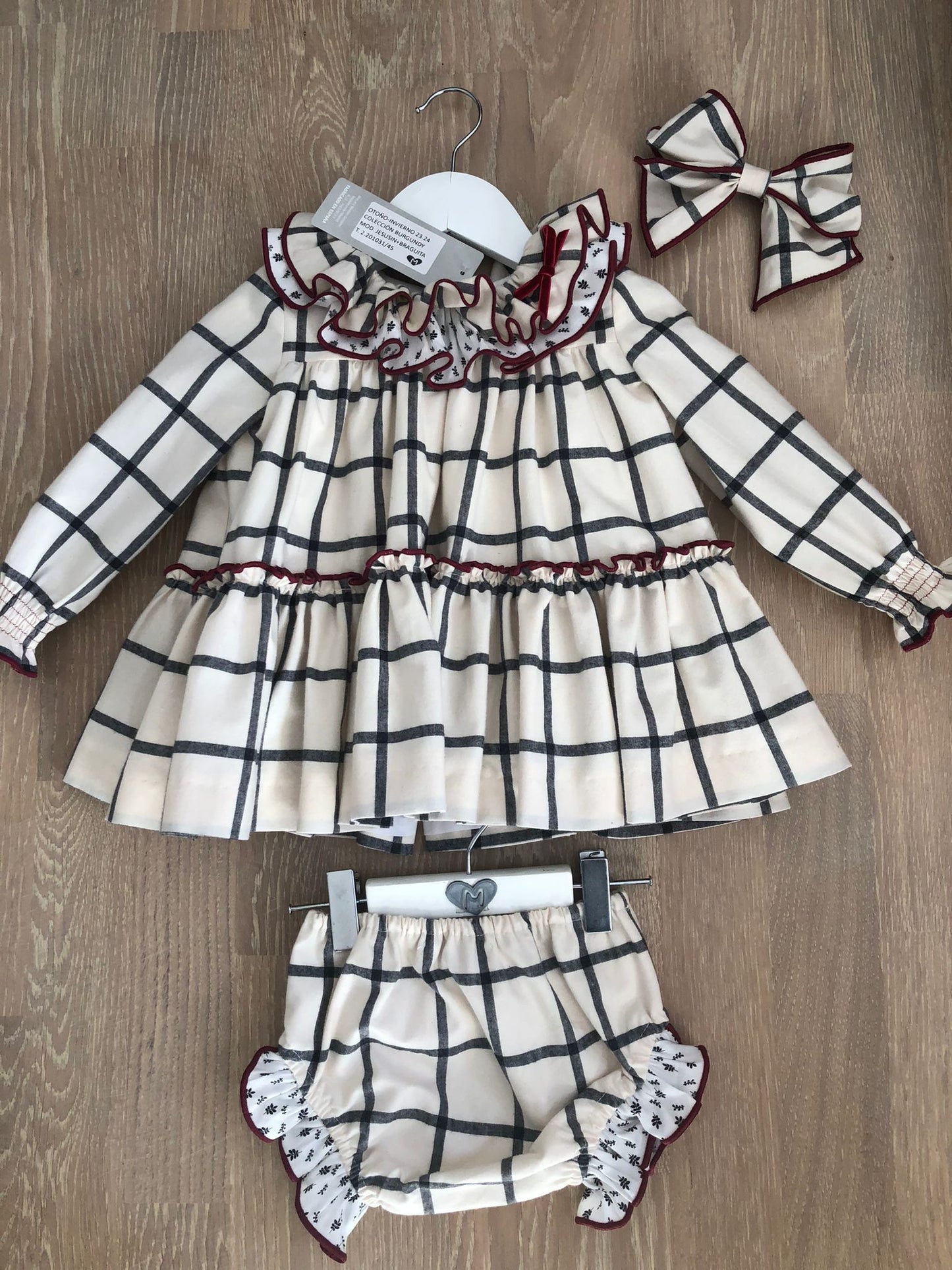 Culotte Jesusín+À CARREAUX BOURGOGNE