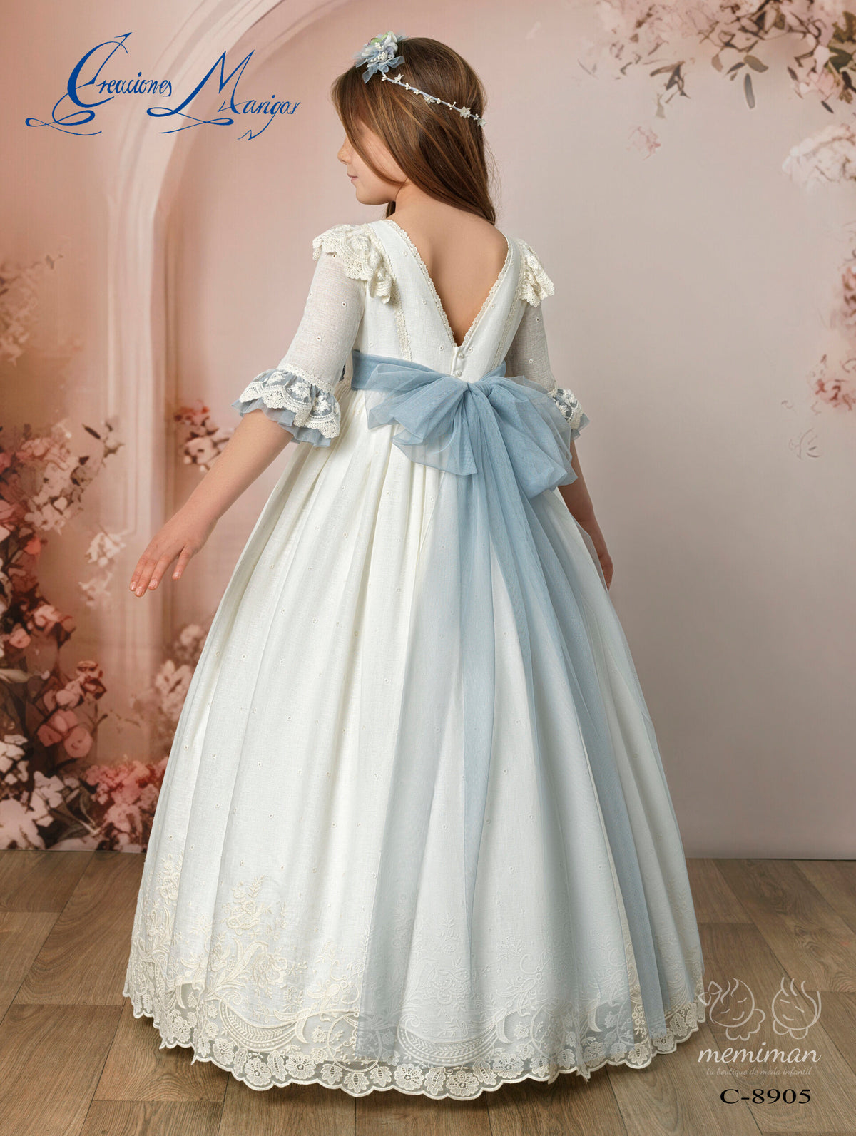 C8905 Vestido de Comunhão Romântico