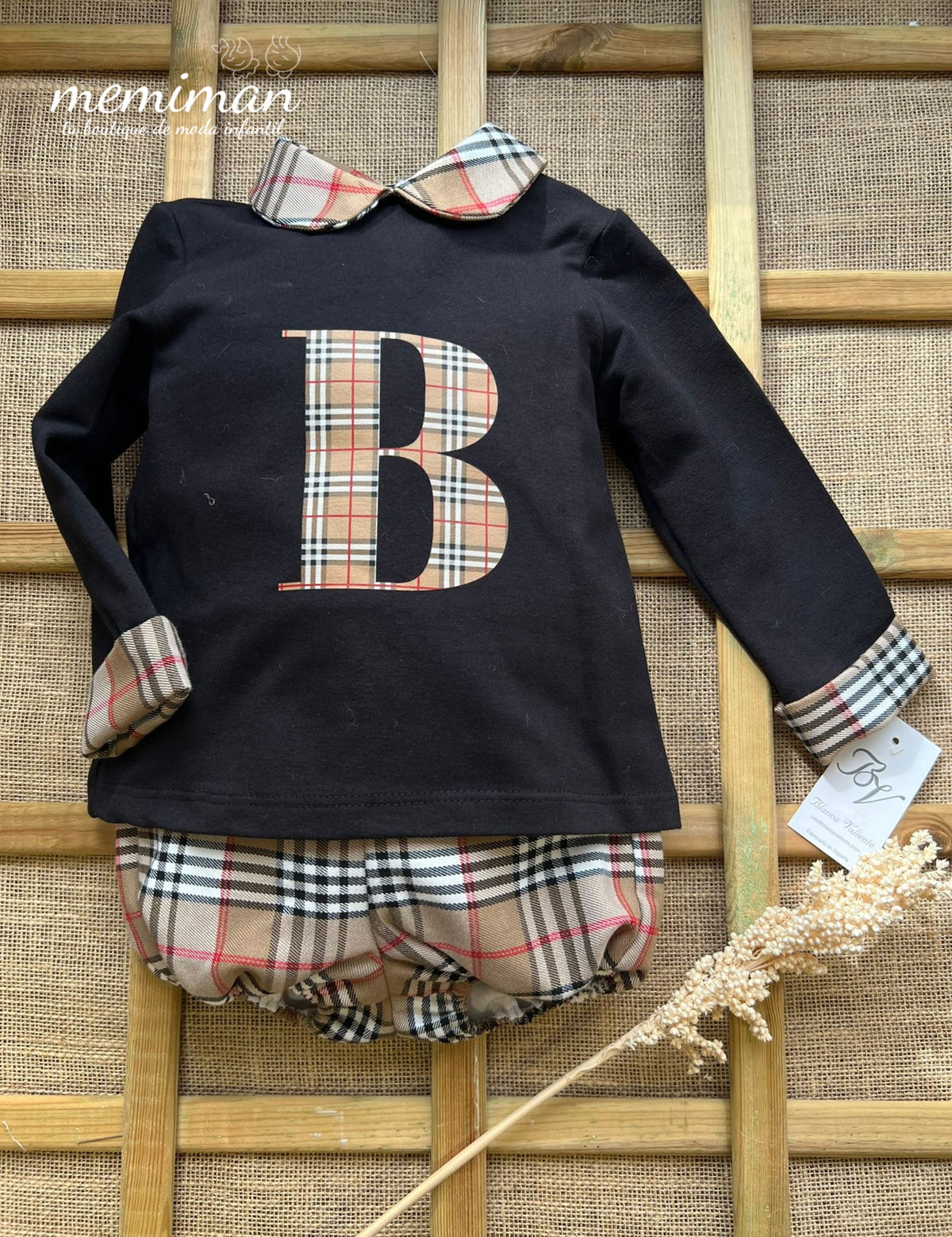 823925 Conjunto de bebé camisola e bombacho Burberry